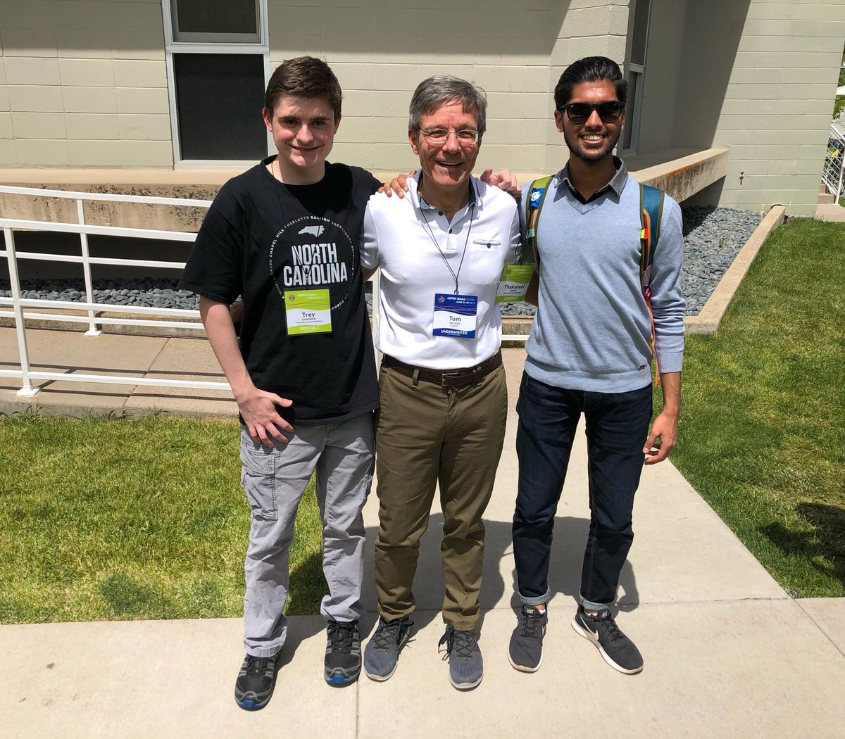 TreyChap's tweet photo. @TomWilsonALL @Allstate. Thank you so much for talking to us one on one, it was very inspirational. @BezosScholars @aspenideas https://t.co/Mta0Zolyve