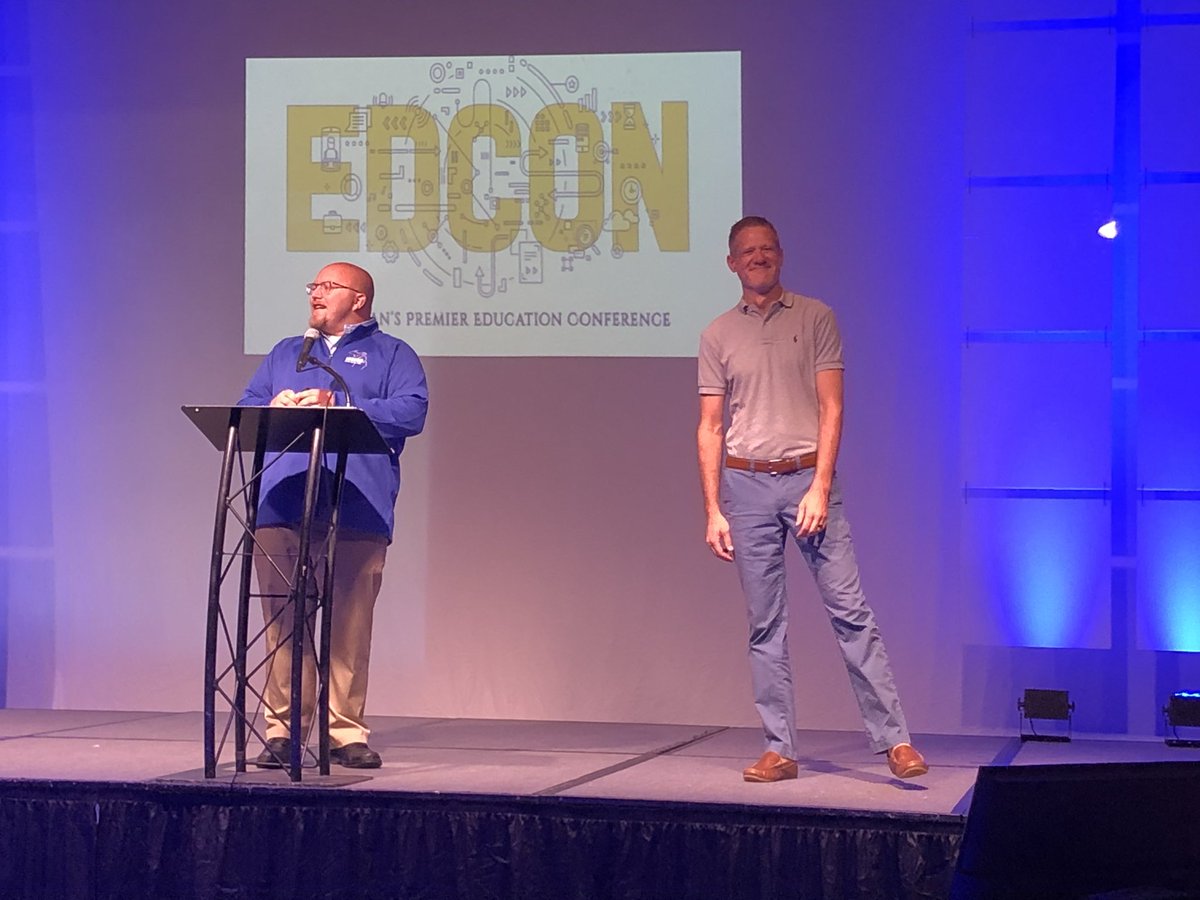 The road warriors, @PrinRipmaster & @sewardstephen, log many miles every year to grow MI educators & education leaders. They advance @massp’s goals of building our collective efficacy. #EdCon19