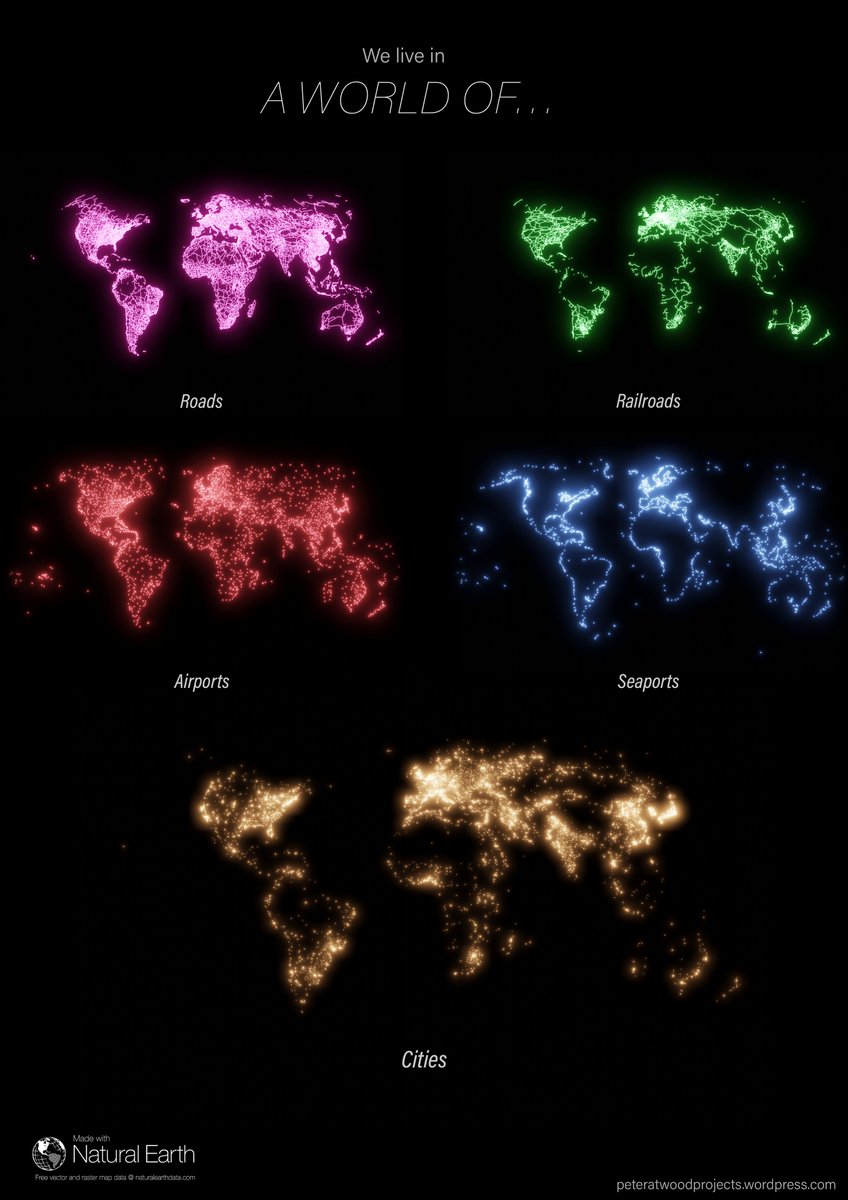 Peterincan's tweet photo. Finding more and more fun ways to use Blender  as a cartographic tool. Emission material + bloom effect = a cool looking neon style! @blender_org  #gischat https://t.co/wimYNrpLN4