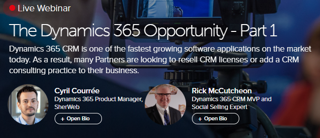CyrilCourree's tweet photo. Join @rick_mccutcheon and I to learn on the #dynamics365 opportunity, how to build/improve your practice or connect with Partners with the skills.  https://t.co/kgussHEcfV #msdyn365 #d365  #crm https://t.co/Y3mpaLxeMj
