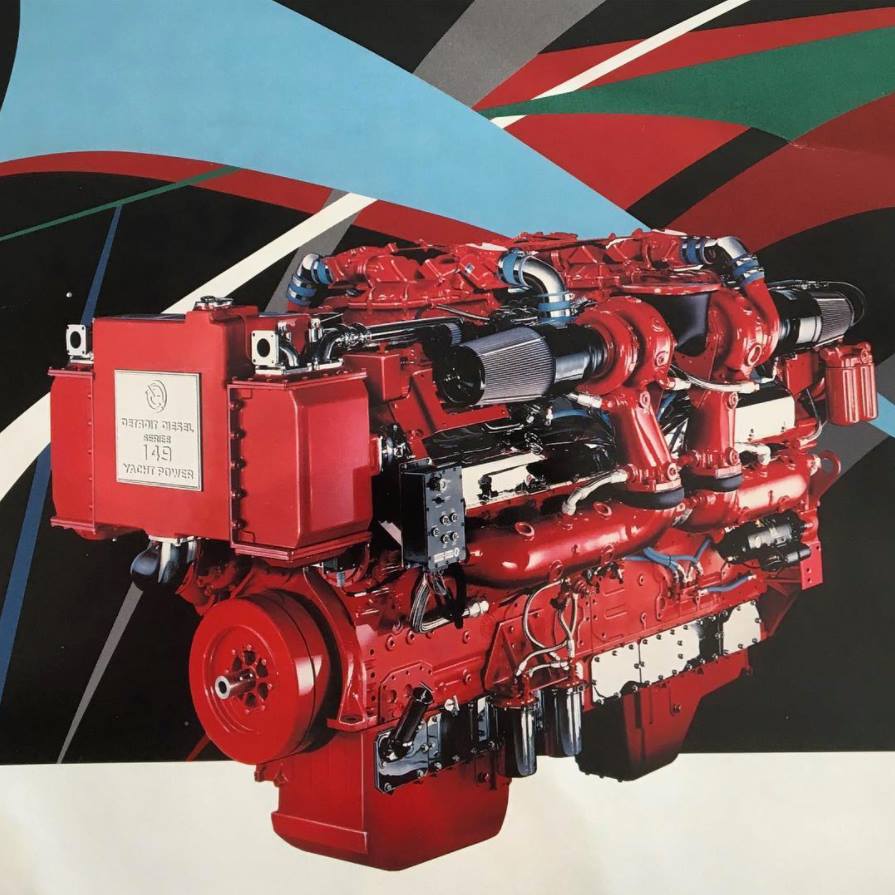 DemandDetroit's tweet photo. Back in 1967, the #Series149 made its debut. This rugged engine was an ideal option to carry heavy loads. #DetroitLegacyEngineWeek https://t.co/tuWU9xX0sv