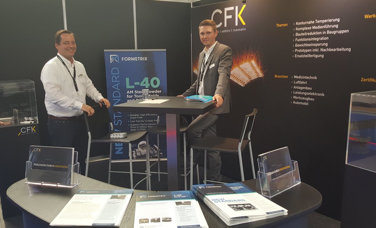 Are you at @RapidTechFabCon be sure to swing by and catch <a href="/FormetrixMetals/">FormetrixMetals</a> w/CFK to learn more about The New Standard for AM Tools, Dies and Molds #AdditiveManufacturing #eventseason
