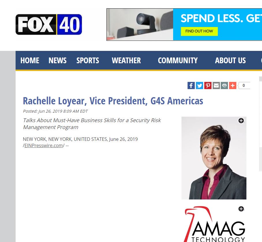 Join the discussion now with Rachelle Loyear 
@G4S #G4S @AMAGTechnology @G4S_USA 
@FoxNews tinyurl.com/yyveyfl6
Must-Have Business Skills for a #Security #Risk #Management Program
#accesscontrol #cybersecurity #IT #IoT #PhysicalSecurity #SafeCity #Security #SecuringYourWorld