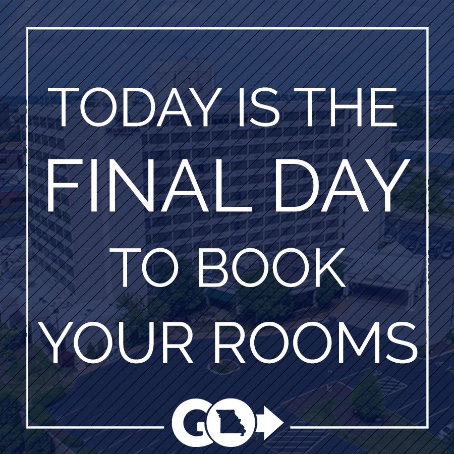 Today is your last chance to book rooms for MO Conference in our Group Block. Get your room today at the Doubletree Westport Hotel St Louis. (866-786-8088) #moconference19
Image may contain: text