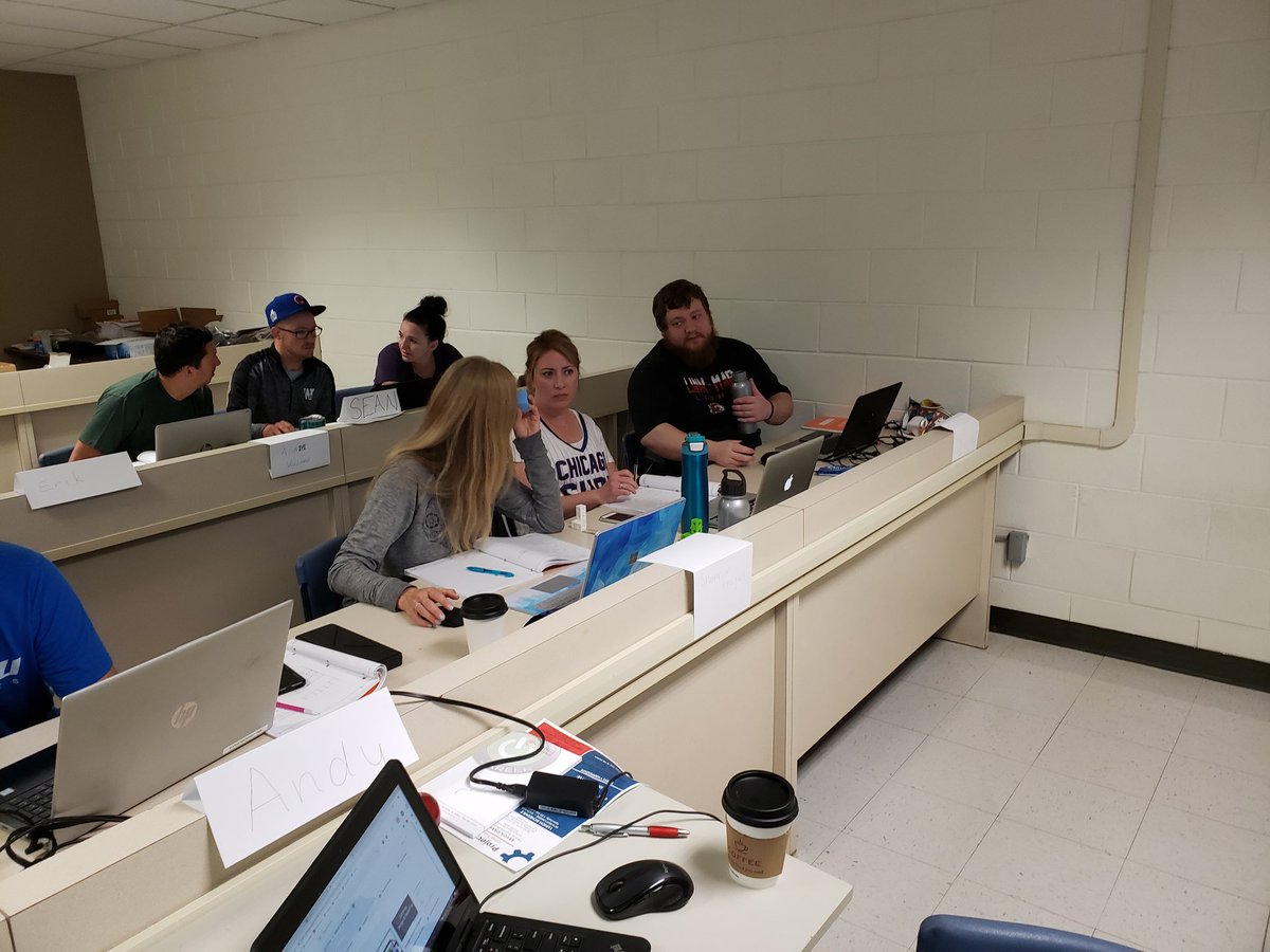 Mythbadger's tweet image. It&apos;s day 3 and teachers are sharing and evaluating their #HappyCube design ideas. #DecisionMatrix #PLTWCT19 @MSOE