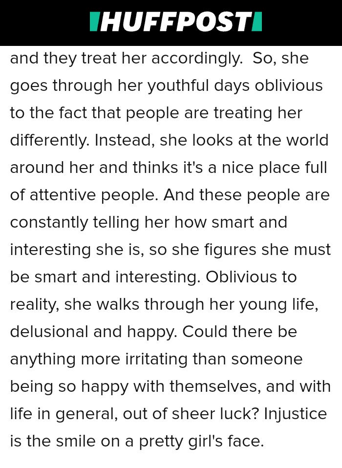 (2) HAPPINESSBanyak ciwik cantik yg kadang ga sadar dirinya cantik... Atau pura2 ga sadar kalo dirinya cantik. Tapi semua orang sepakat bahwa dia cantik. Dan kemudian memperlakukannya dgn istimewa. Krna sering diistimewakan dan diprioritaskan, ya jelas hidupnya happy. 