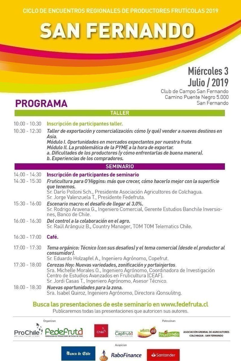 Encuentro de Productores Fruticolas, 3 de Julio, Club de Campo San Fernando