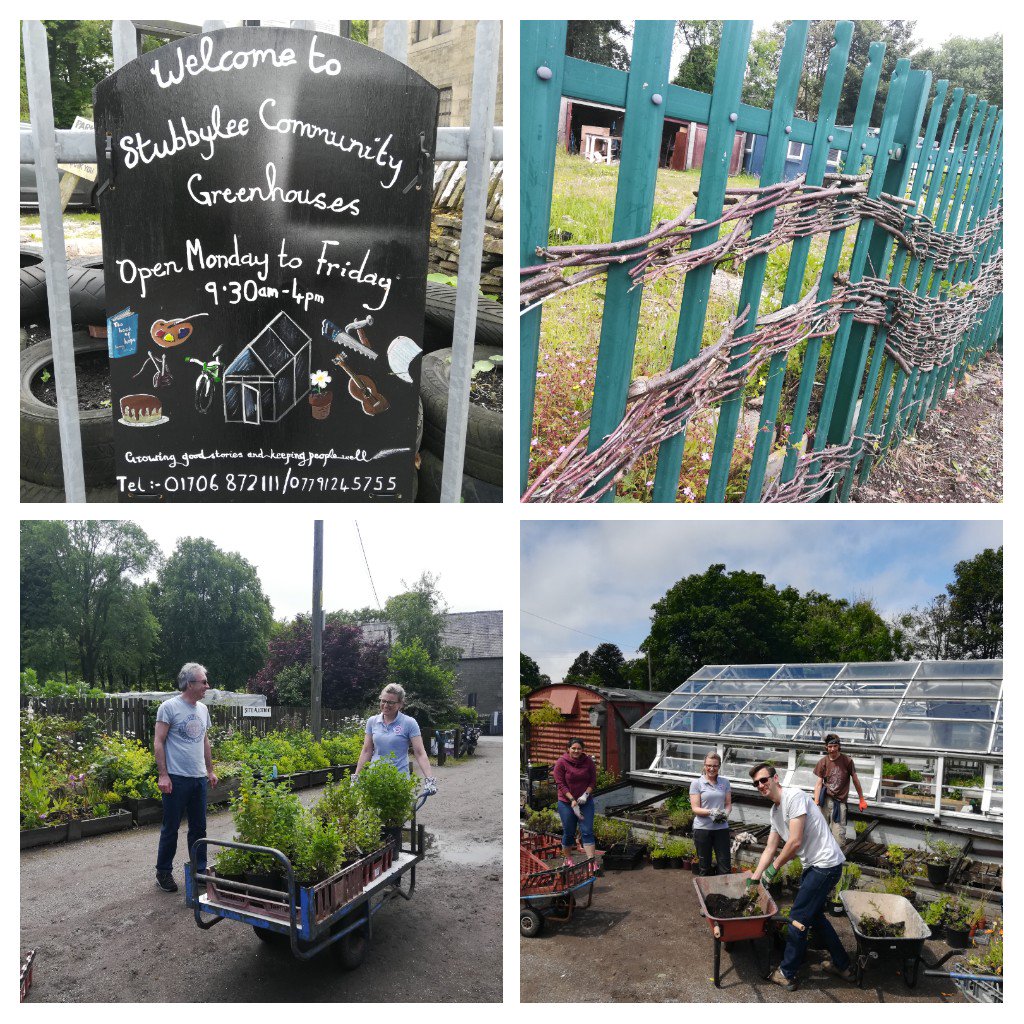 Today @DonnaBBO Dawn, Mayday, Tom, Andrew and Mick are on site at <a href="/TheGreenhouses/">Stubbylee CG</a> where time taking part in #horticulture and traditional #crafts help isolated vulnerable adults and people with physical and learning disabilities to engage, grow and flourish #socent #Lancashire
