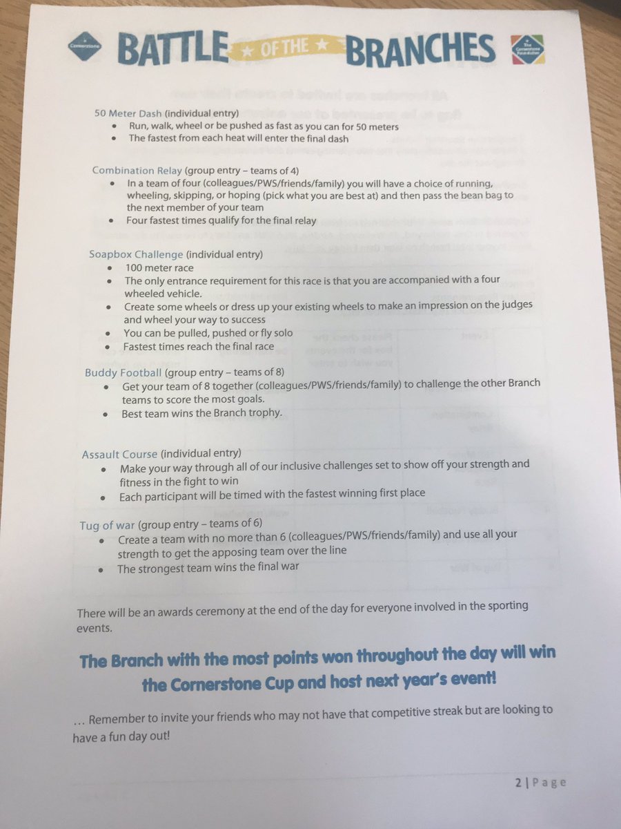 <a href="/CornerstoneNor1/">Cornerstone North Lanarkshire</a> with the support of @nlleisure are hosting an inclusive sporting event on the 24th of August! Please come and join us and show your support! Details attached #inclusivesport #redbullsoapbox #imgonnywin #competitive