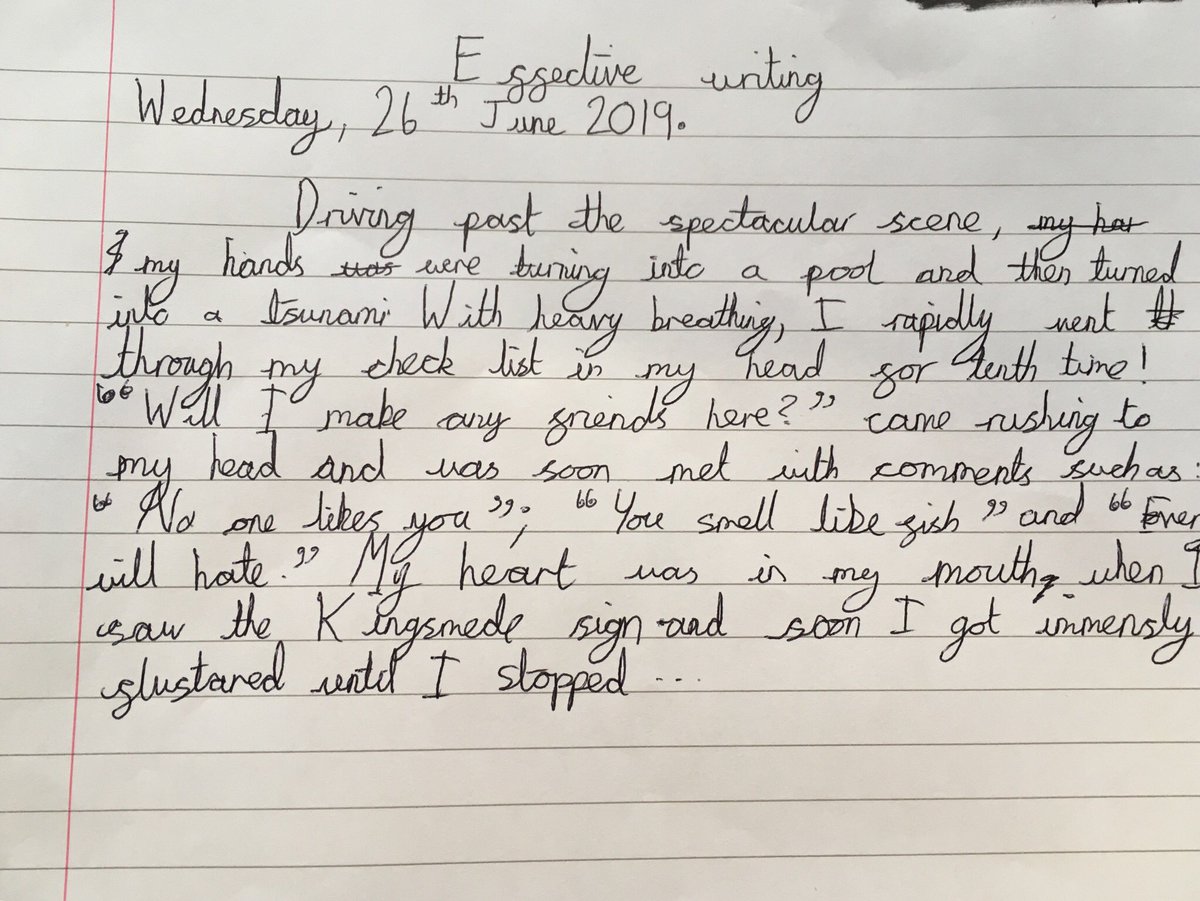 KingsmeadENG_'s tweet photo. We were impressed with the writing from Year 6 students in their brief English taster session. We are looking forward to seeing more of this next year #iamkingsmead #innovative https://t.co/iWSahiy00D
