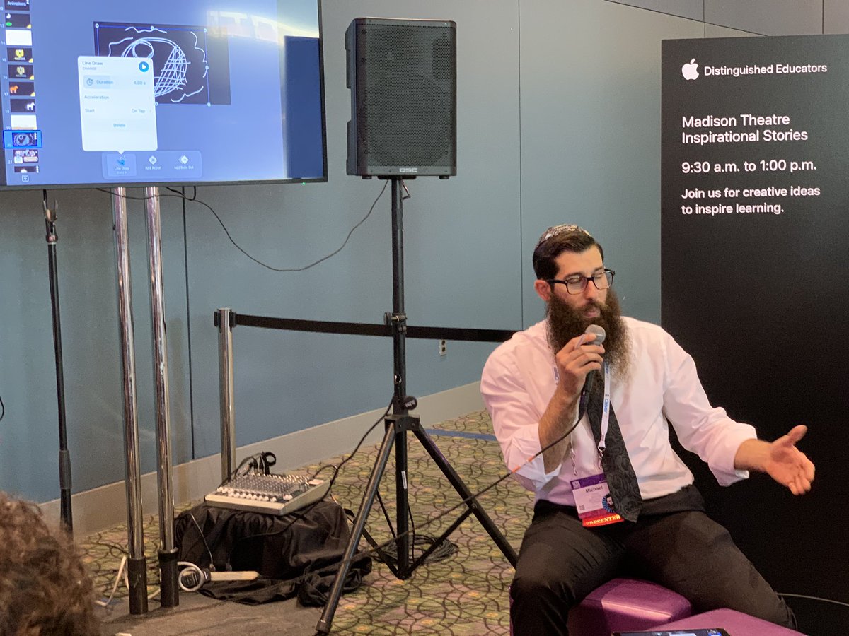 Devem's tweet image. Inspiring stories and Creative ideas from #appledistinguishededucators #ADE #ISTE19 #EveryoneCanCreate