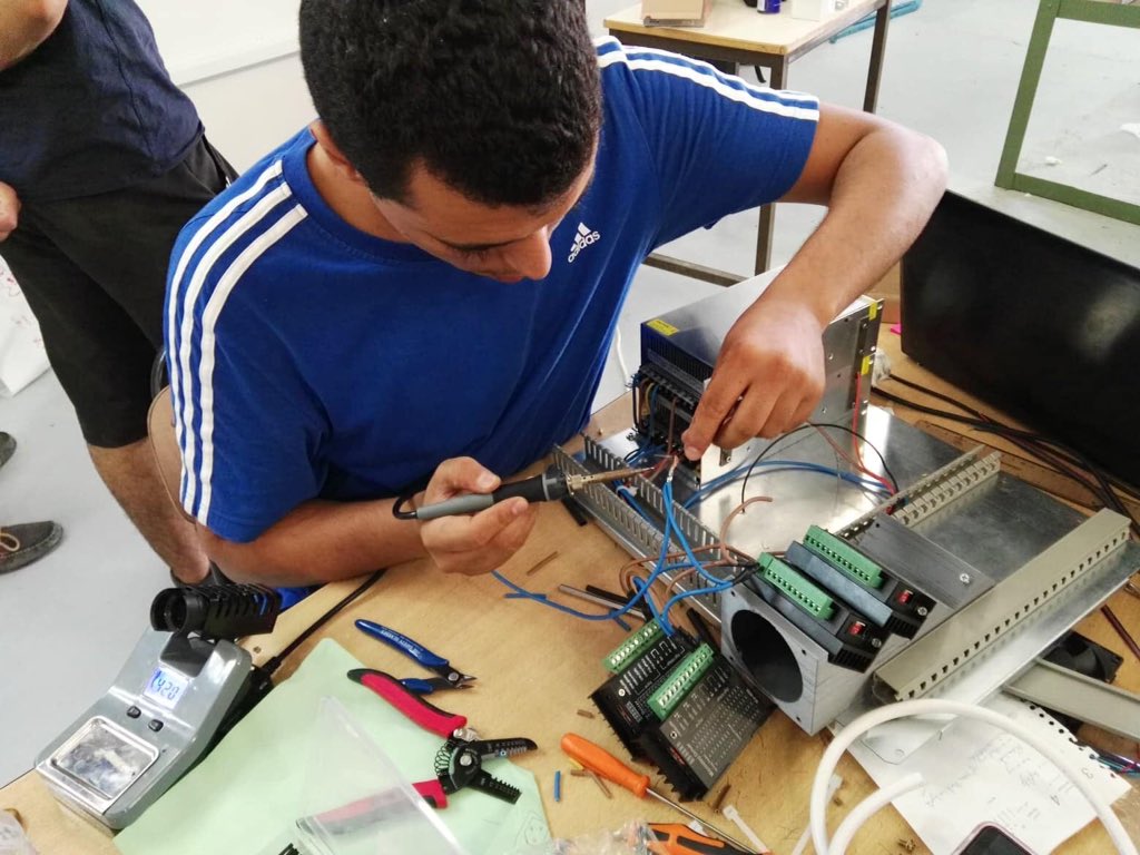 openlab_hamburg's tweet photo. Empowering the youth; Great vibe in Tunis at Open Source Hardware Workshop https://t.co/1kK0GMWVz6 @HSUHamburg  #OSHW @OpenfabTn #maker #fablab https://t.co/AP4v0FvhTx