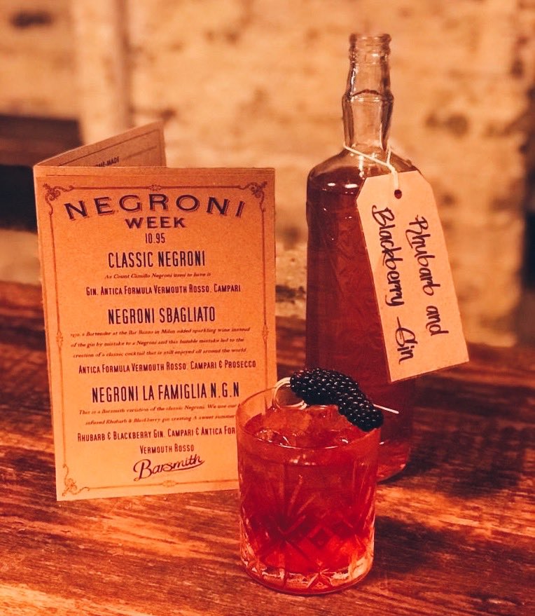 Barsmith (@barsmithuk) on Twitter photo This week we celebrate 100 years of the Negroni! ๐ฅ Join us this <a href="/negroniweek/">Negroni Week</a> to try the Negroni La Famiglia N.G.N, made with rhubarb & blackberry gin, Campari, Antica Formula Vermouth Rosso ๐ #NegroniWeek #Cocktails This week we celebrate 100 years of the Negroni! ๐ฅ Join us this <a href="/negroniweek/">Negroni Week</a> to try the Negroni La Famiglia N.G.N, made with rhubarb & blackberry gin, Campari, Antica Formula Vermouth Rosso ๐ #NegroniWeek #Cocktails