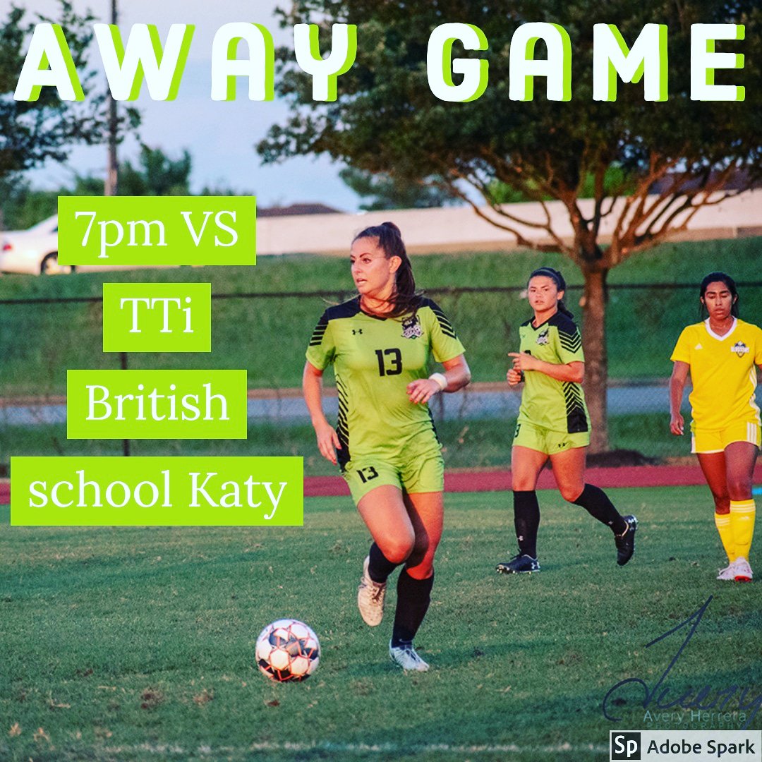 Last week of great WPSL soccer for the Titans, come out and watch us match up against TTi tonight! ⚽🔥💪
Venue change: our match will take place at The British school in Katy due to rain! 
2203 N Westgreen Blvd, Katy, TX 77449