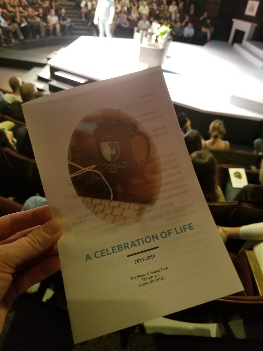 A celebration of life for Myriad Mobile today.