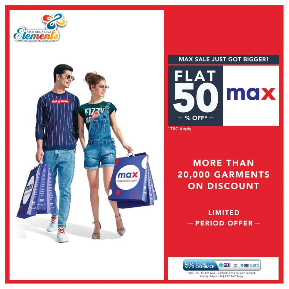 max 50 off sale 2019