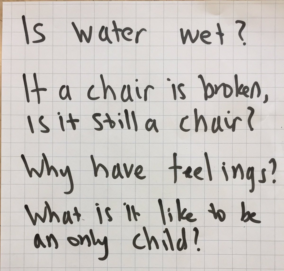 MathsIVC's tweet photo. #inquiry working with students in philosophy extra-curricular to ask their own questions and try to answer them.  Some great conceptual questions!  (Mine was Why Algebra?) https://t.co/2RWu053dwL