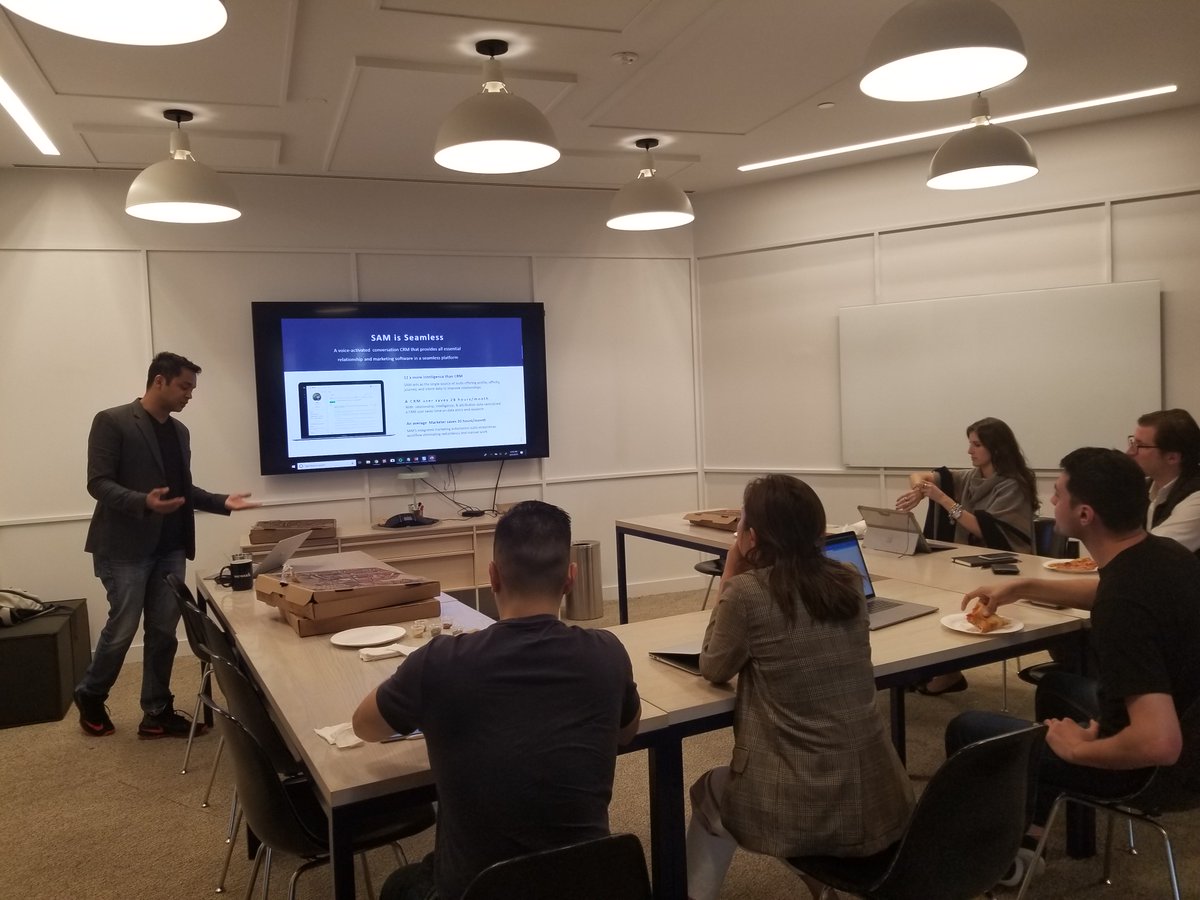 Excellent presentation by our Founder <a href="/razchoudhury/">Raz Choudhury</a> yesterday to members of the <a href="/WeWorkLabs/">WeWorkLabs</a> community at 205 Hudson in NYC! To any labs members who couldn't make it please reach out to us to learn more about <a href="/samdotai/">SAM.AI</a>'s exclusive benefits to labs members globally!