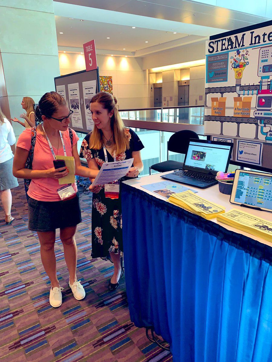 STEAM integration Machine was an incredible poster session with @duqcolleen. Great website to collaborate and share ideas. Teaching is all about sharing and building each other up through creativity #ISTE19 #ISTE2019 @MelissaUnger15 @MarsAreaSD