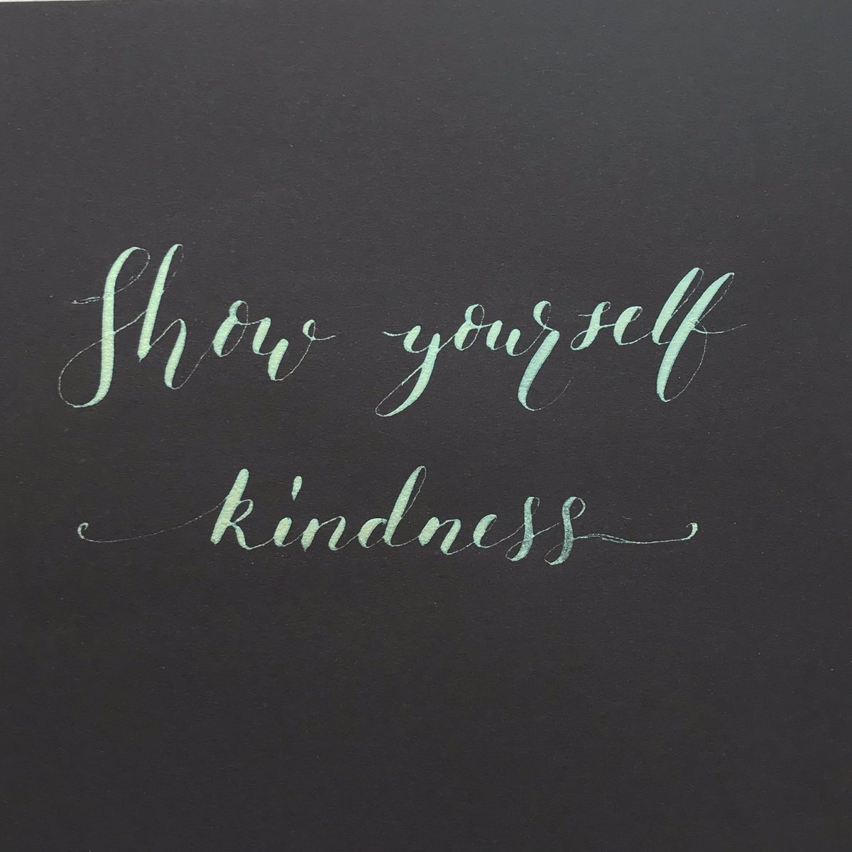 Take time to show yourself kindness. It's free and invaluable. But being kind to ourselves isn't a luxury. It's essential. We need to show ourselves compassion.

#calligraphy #moderncalligraphy #KindnessMatters