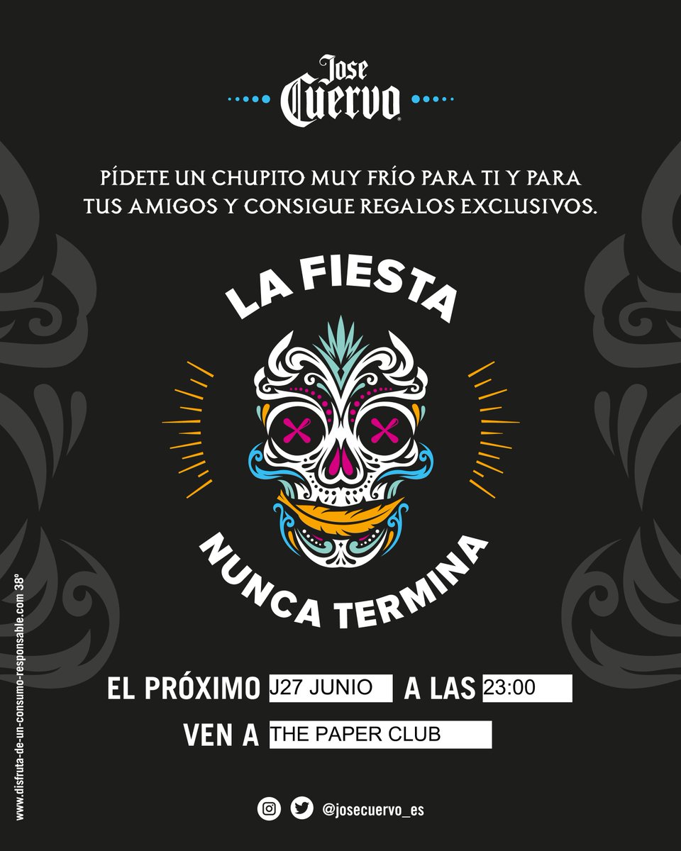 ThePaperClub's tweet photo. -J27 JUNIO – 23:00 H. - 'JUEVES ON FIRE' – 'LA FIESTA NUNCA TERMINA' – THE PAPER CLUB – DJ ESTRO + JOSÉ VIERA – MAYORES DE 18 AÑOS – FOTÓGRAFO, OFERTAS Y DIVERSIÓN, MUCHA DIVERSIÓN
#thepaperclub #vivevegueta #musicacomercial #juevesonfire #tequilajosecuervo #estrodj #joseviera https://t.co/kaknrbQWSP