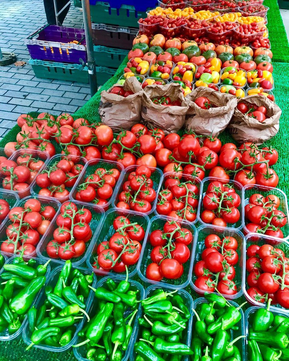 New stall this week. Tomatoes! Did you guess? Red Tiger, green tiger, plum, piccolo, Kumato, golden vine, golden beef...and they grown about 30 other varieties that come fresh to London every week. No they are not from Holland... #stroudgreenmarket stroudgreenmarket.com/thisweek
