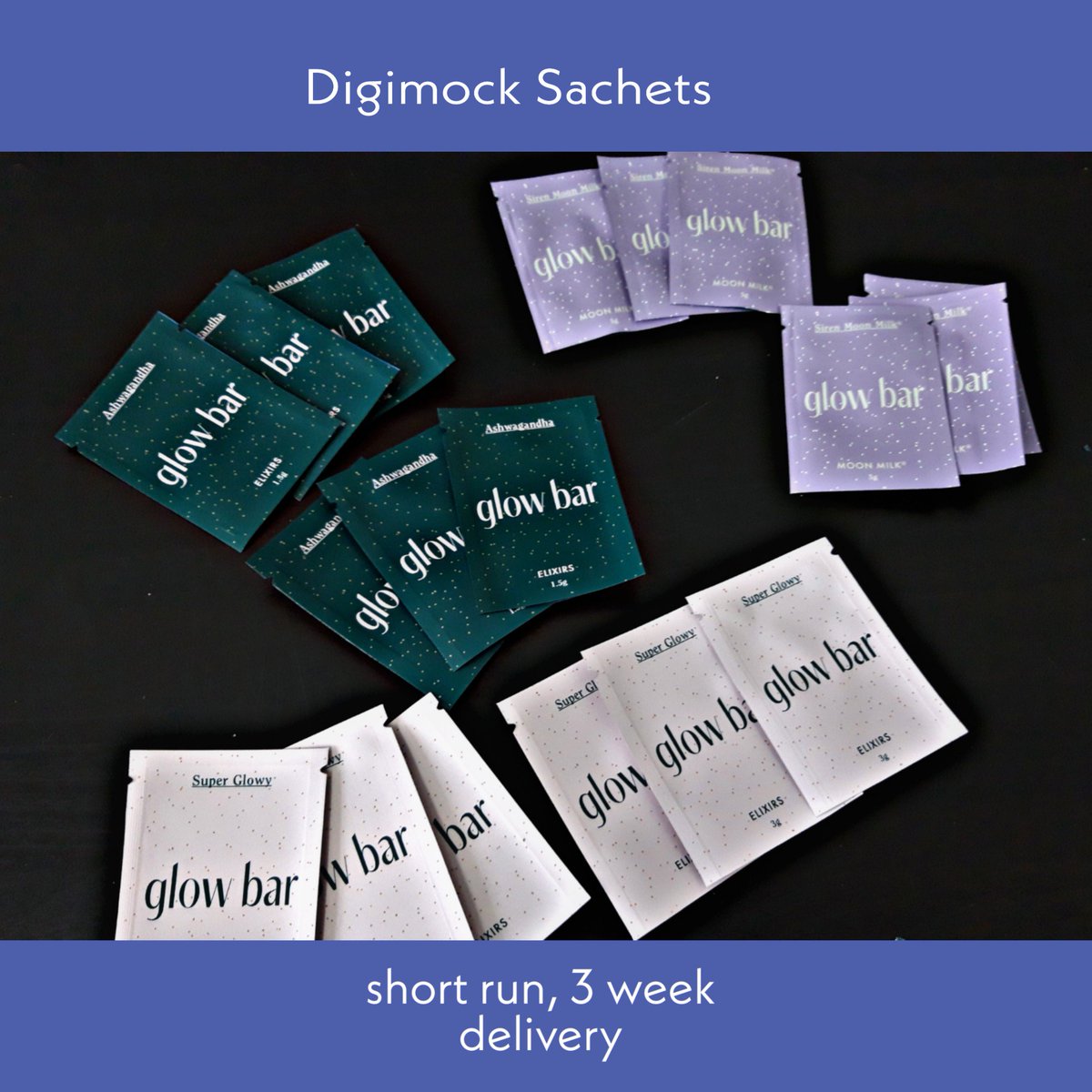 digimockprint's tweet photo. Quickest short run printed packaging. Sachets made with multiple material structures, come in any size and we print multiple lines all in a single job. Fast, cost effective &amp; suitable for all kinds of products #foodanddrink #protein #startups #snacks #exhibitions #artisan #spices https://t.co/hJM86LeimQ