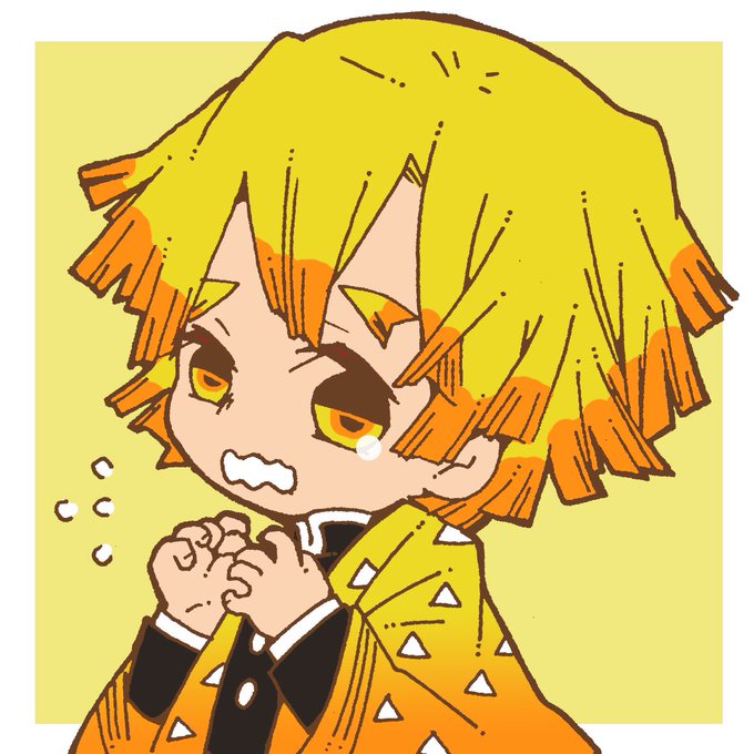 ゆったんさんがTwitterに投稿した我妻善逸(鬼滅の刃)のイラスト。