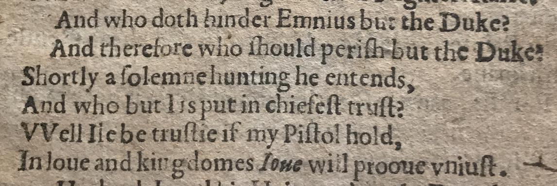 SI_Marathon's tweet photo. assassinating a Duke while hunting? 
The Cobbler's Prophecy 1592 
#Websterthon #Malcontent https://t.co/uv1EDz9gOZ