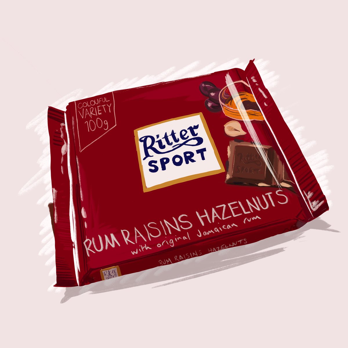 Rum and Raisin (or Rum Raisins Hazelnuts, officially) seems to be a fan favourite  @ritter_sport and I can see why. I had one the other day and it knocked my block off!  #rittertwitter  #trevschoc  #rittersport  @rittersportuk