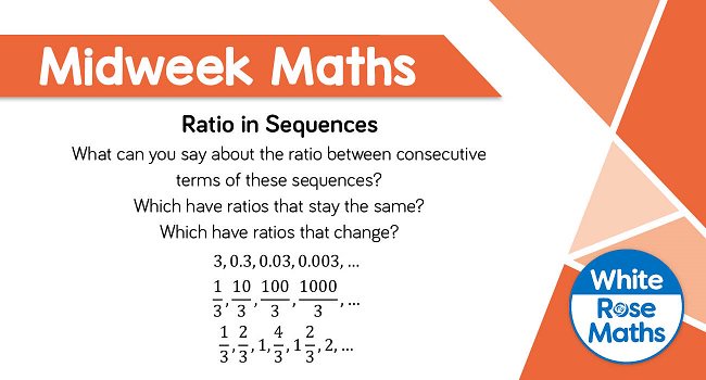 WRMathsSec's tweet photo. Ratio can be found in so many topics in maths. Here, the ratio between two consecutive terms highlights the nature of the sequence. This #MidweekMaths activity is a nice springboard to look into the golden ratio and Fibonacci sequence. 
#Fibonacci #MathsCPDChat #MathChat #MTBoS https://t.co/ivm18QJqwe