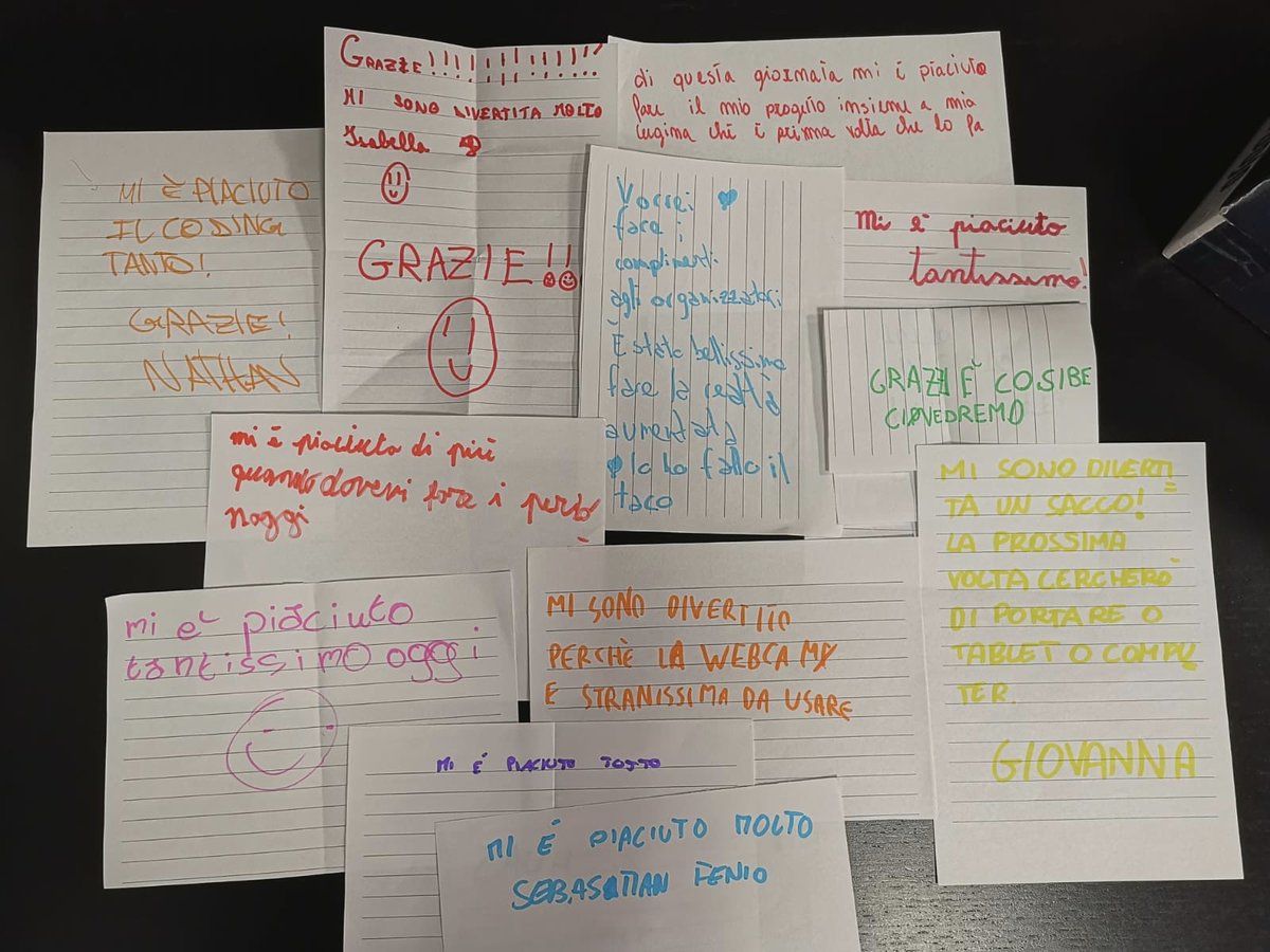 coderdojopd's tweet image. ecco cosa pensano i nostri piccoli grandi amici 😁 😁 😁 
con #CODERDOJOPD al #TALENTlab