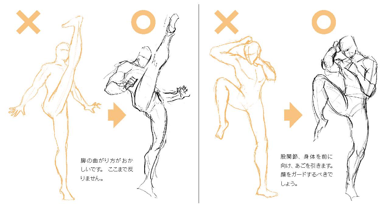 玄光社 超描けるシリーズ Pa Twitter 超描ネタ帳 アニメーター 羽山淳一によるアクションの動き解説 踵落としと防御態勢のポーズ 想像と実際の体の位置や動きは大きく違う場合があります 鏡の前で自らポーズを取ってみたり 写真を研究することは大切です 玄光社 超描けるシリーズ Pa Twitter 超描ネタ帳 アニメーター 羽山淳一によるアクションの動き解説 踵落としと防御態勢のポーズ 想像と実際の体の位置や動きは大きく違う場合があります 鏡の前で自らポーズを取ってみたり 写真を研究することは大切です