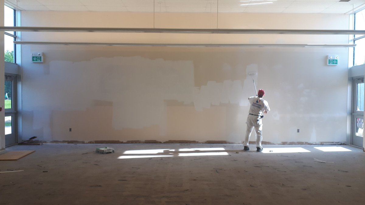 TessCurtisJB's tweet photo. Big changes happening in the John Black Learning Commons #renos #muralumdermural https://t.co/KvMrs4nXrP