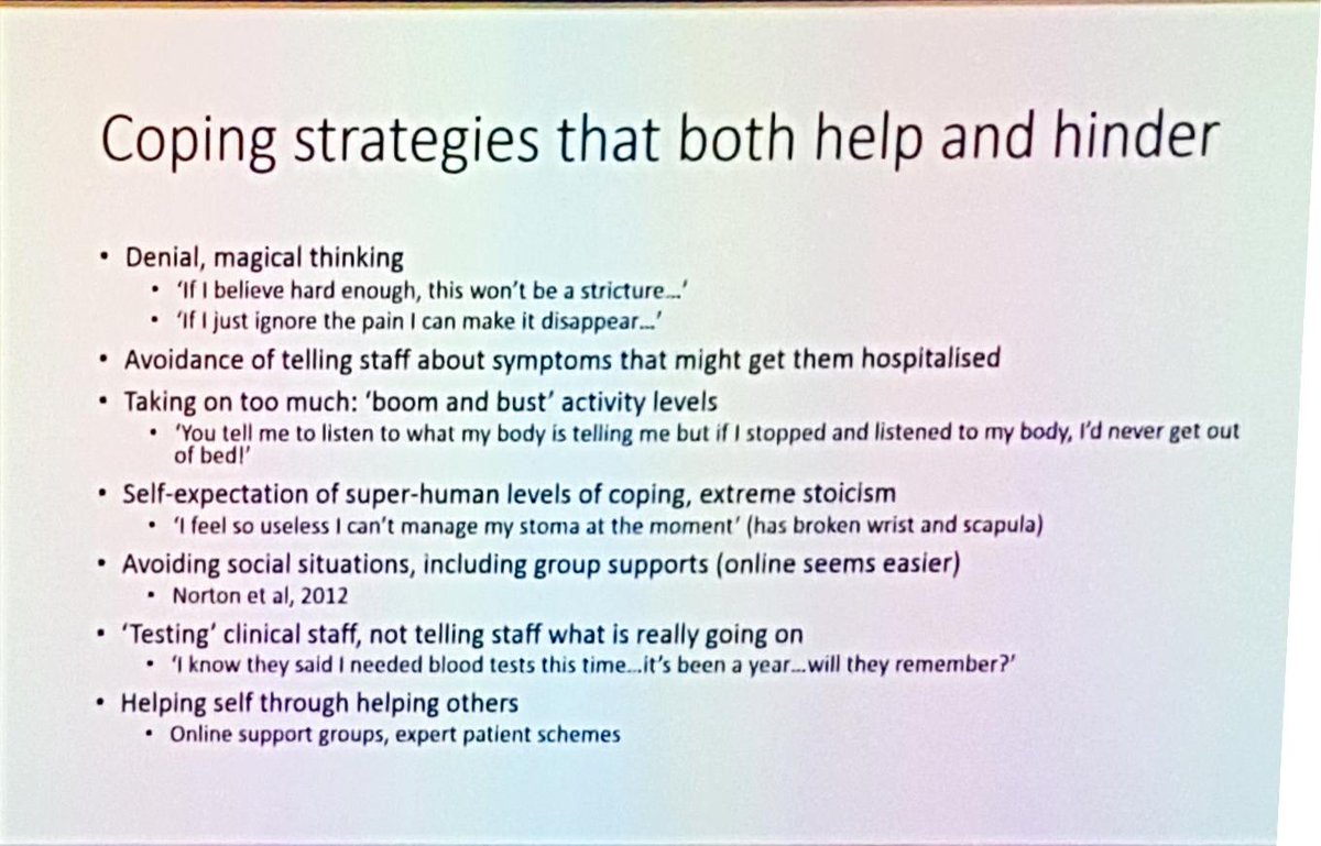 DrSCDonnelly's tweet photo. Fab presentation ob psychological issues in IBD and nutrition from Ms Anne-Marie Chilton. Patients in hospital are traumatised similar to firefighters at World trade centre. Coping strategies can help or hinder. #BSG2019 https://t.co/ASz0cCK6sz