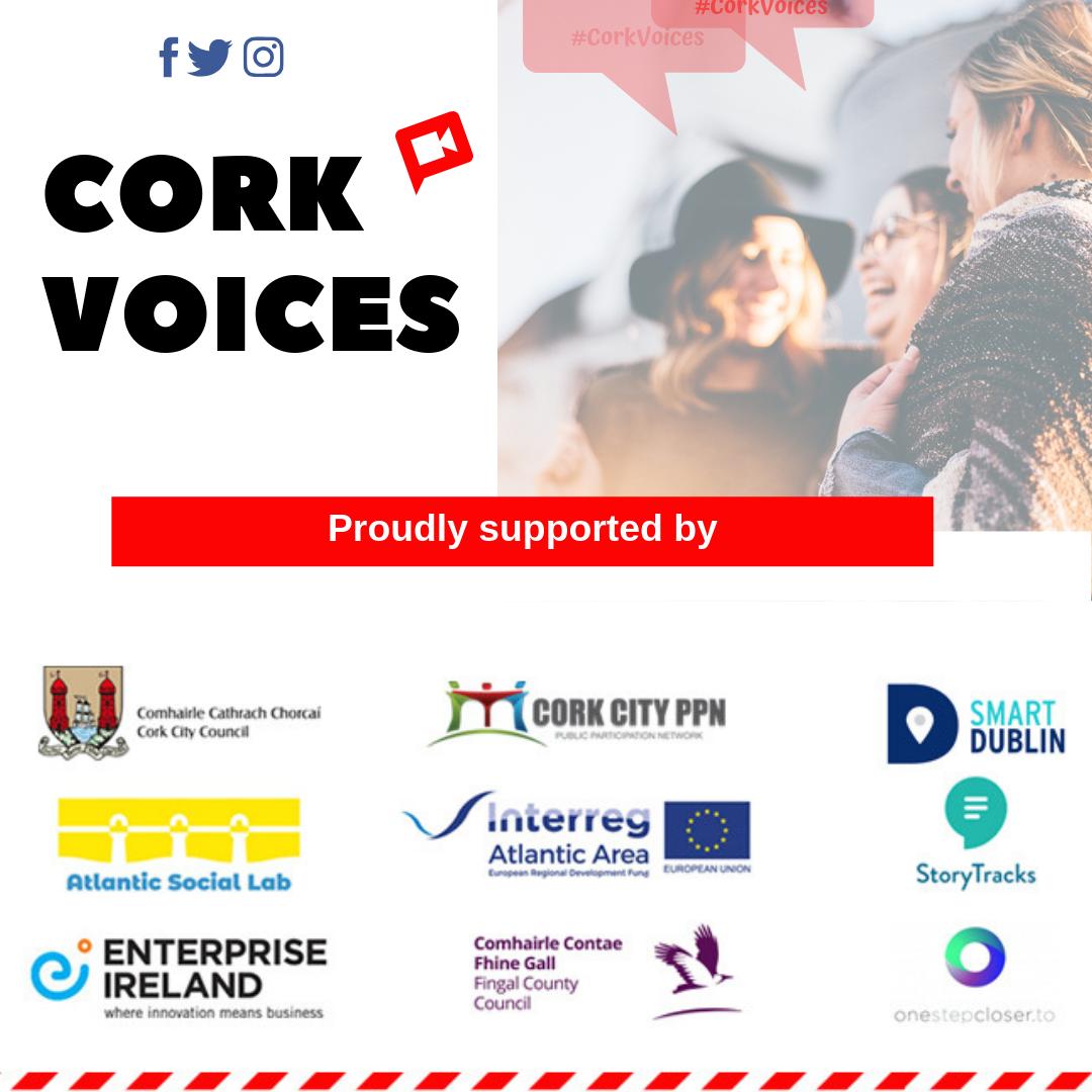 corkvoices's tweet photo. A special word of thanks to our partner organisations, who supported #CorkVoices - @CorkCityPPN, @corkcitycouncil, @atlantic_lab, @Interreg_eu, @Entirl, @smartdublin, @Fingalcoco. Shout out to Fergal @StoryTracks, and Joanne @OneStepCloserHQ!! https://t.co/S8Qij4hZWp