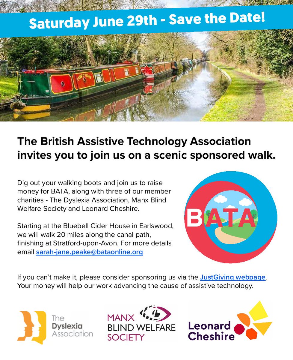 BATAOnline's tweet photo. We are looking forward to the 29th June 2019 where we will be walking for BATA, and several other charities . Come and join us, https://t.co/VN9fYUcLoL