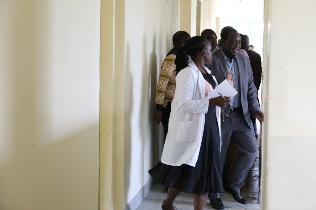 VihigaCountyGov's tweet photo. @GovernorVihiga &amp; @HonPatrickSaisi next stop in Shiru ward is at the Shiru Health Centre to officially open the new Maternity Wing.

@VihigaCountyGov is keen on strengthening mother and child healthcare services in the county. 

#DeliveringOnHealth
#OttichiloCare https://t.co/QweTFXPgpP