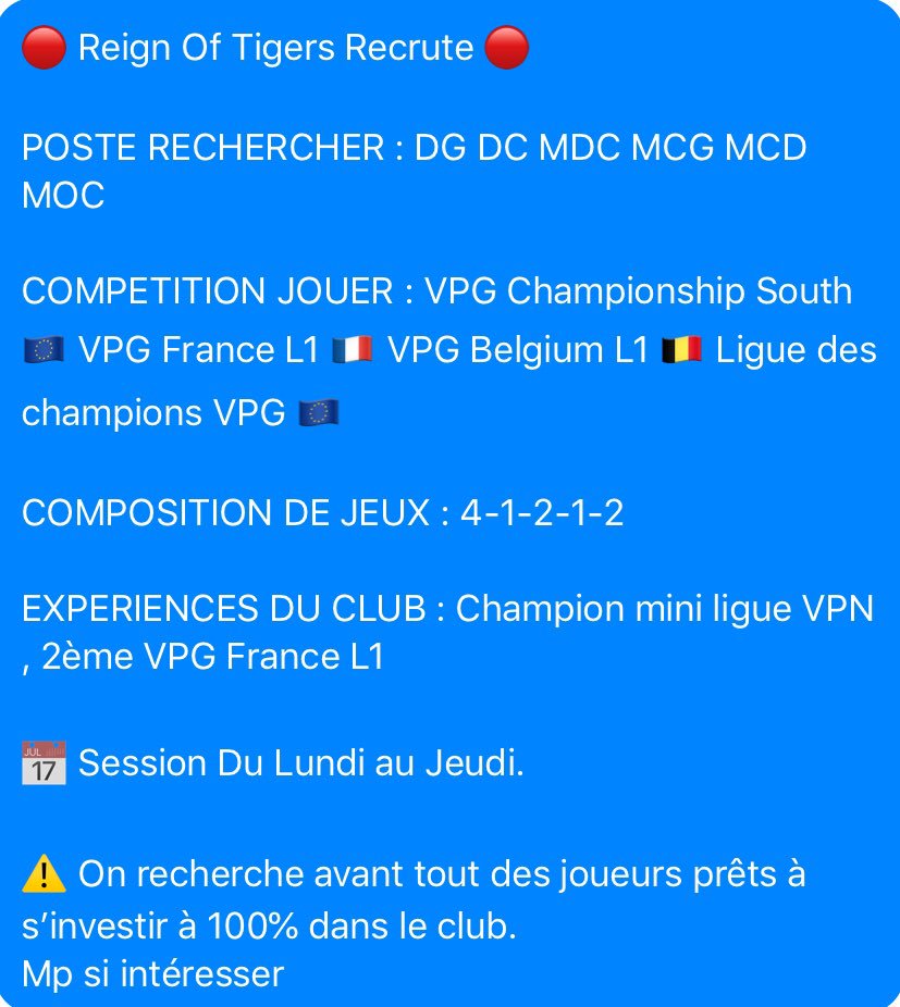On cherche des joueurs qui jouent simple et qui font très peu de dribble. 

<a href="/AgentDuCP/">Agent Du Club Pro</a> <a href="/Agent2Joueurs/">Agent de joueurs</a>