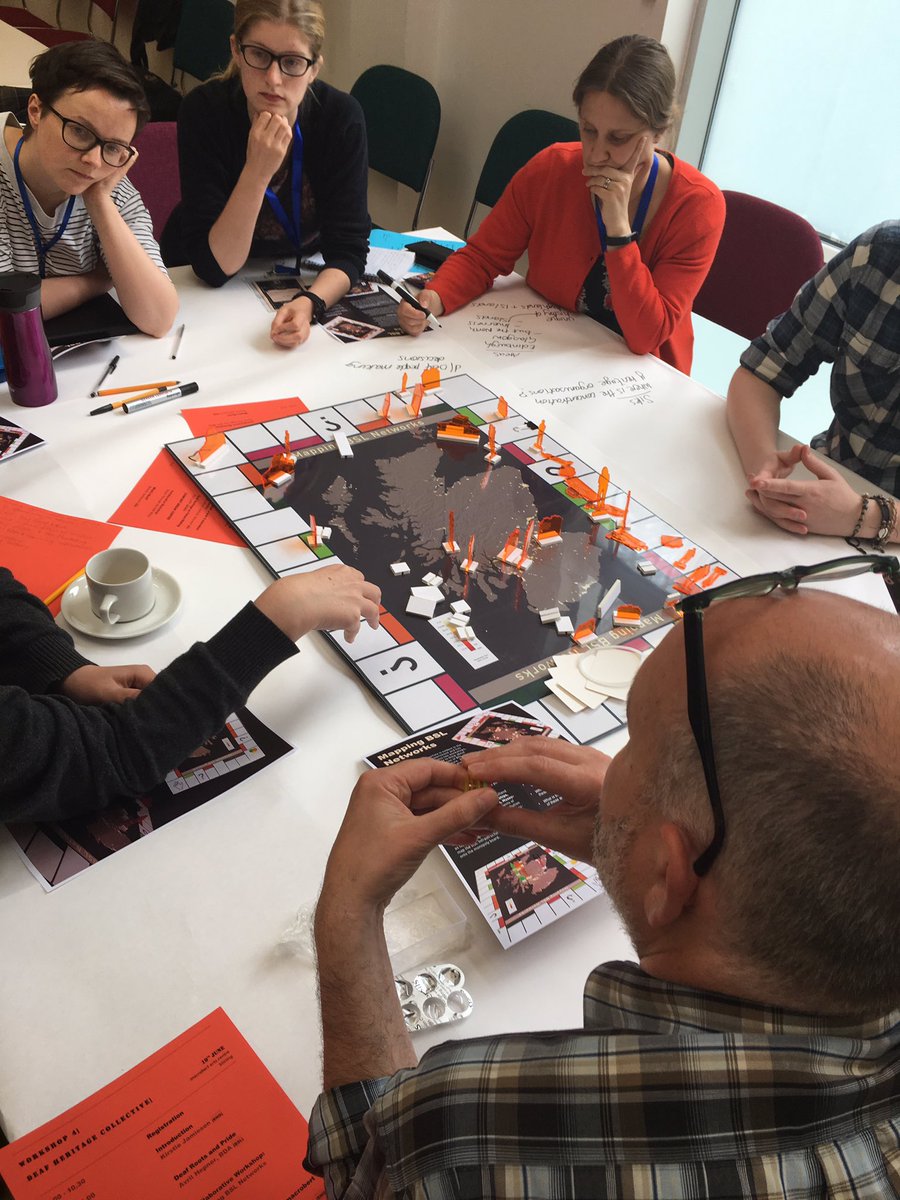 Fascinating presentation from <a href="/BDA_Scot/">BDA Scotland</a> on BSL futures, archives and mentors.  collaboration in action 👉🏻Now the 1st workshop maps BSL infrastructure on our new BSL map of Scotland. #creativerisktakers