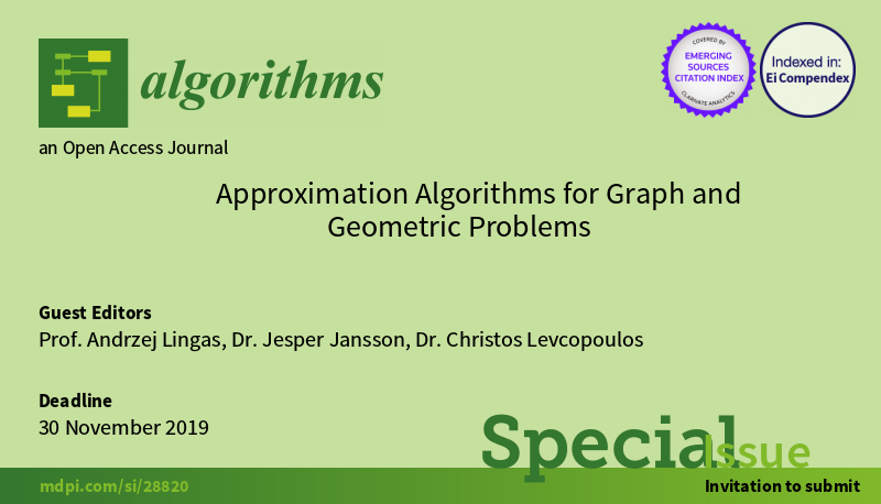 Algorithms_MDPI's tweet image. New special issue: "Approximation Algorithms for Graph and Geometric Problems"
mdpi.com/journal/algori…
#approximationalgorithms
#lowerboundsonapproximability
#algorithms
#openaccess
