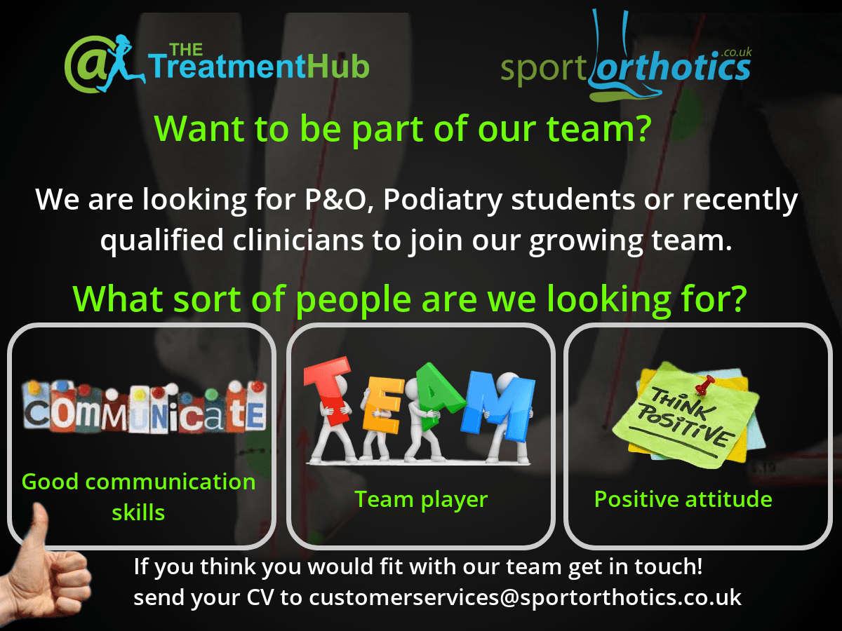 TreatmentHub's tweet photo. We are still recruiting!!

P&amp;O students, Podiatry students and recently qualified clinicians we want you!!. Applications close this Saturday 22nd June at 5pm. Send your CV to customerservices@sportorthotics.co.uk or via our facebook page. https://t.co/YsNV38DOZG