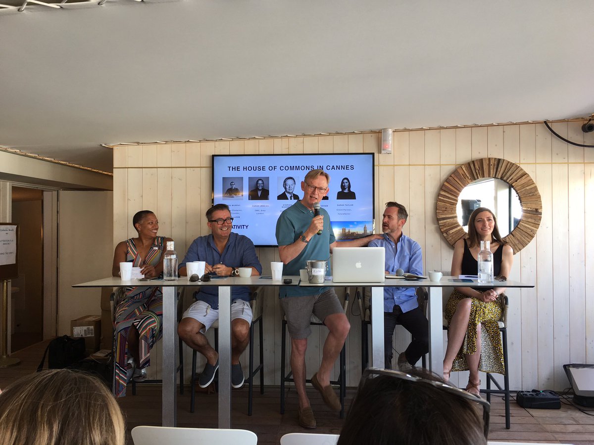 davidmoodydit's tweet photo. @CannesLions19 a great start to the day with the @ad_association House Of Commons style debate ‘is creative the most important factor in business success?’ Well #CreativityIsGREAT so no big surprise who got the public vote https://t.co/7m1fVoOjhS