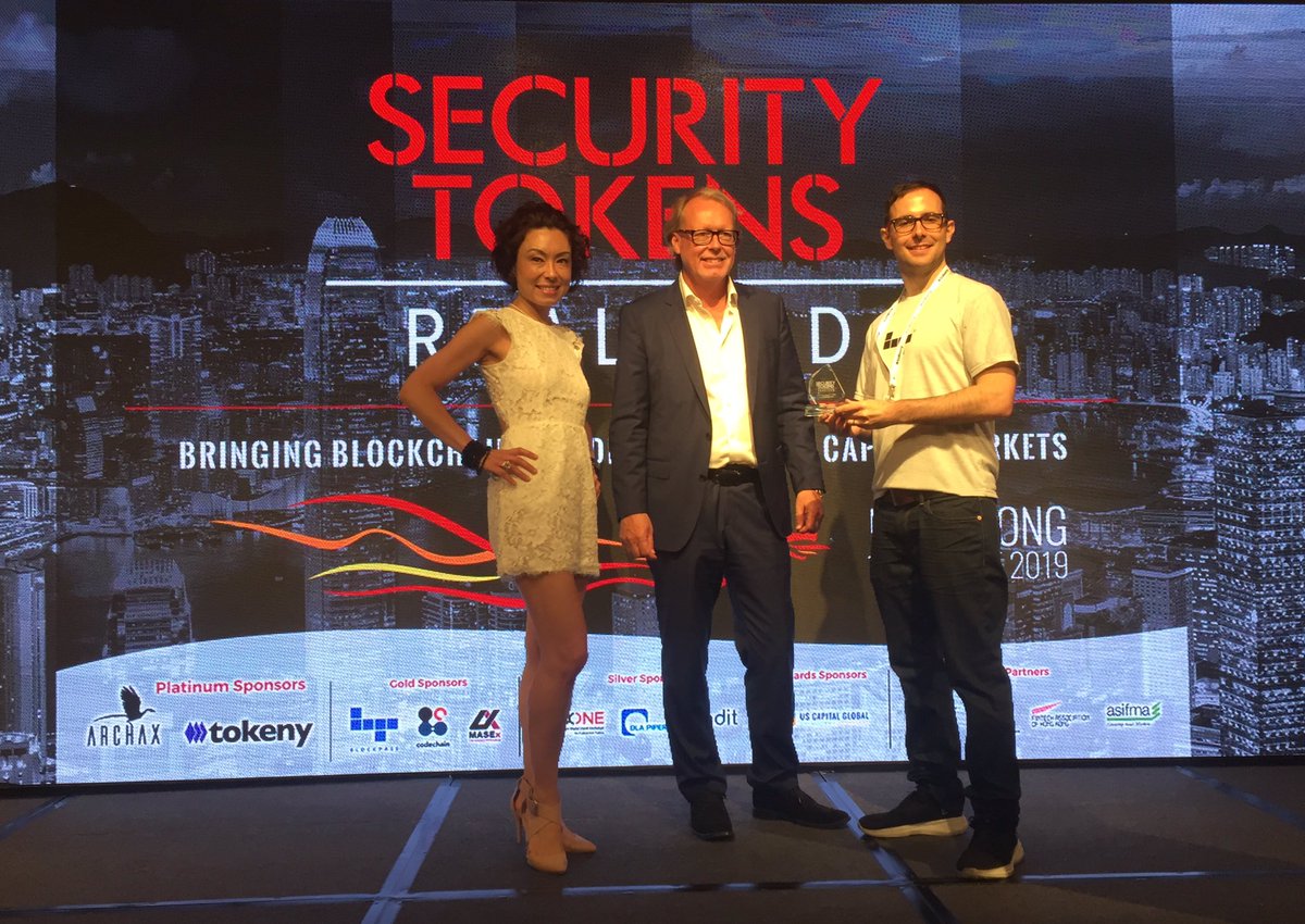 BlockpassOrg's tweet image. @BlockpassOrg was awarded the Most Promising #KYC /#AML #Compliance Checker in #STR19! Huge congratulations to the team! #SecurityTokensRealised has been a great event! See you next year!