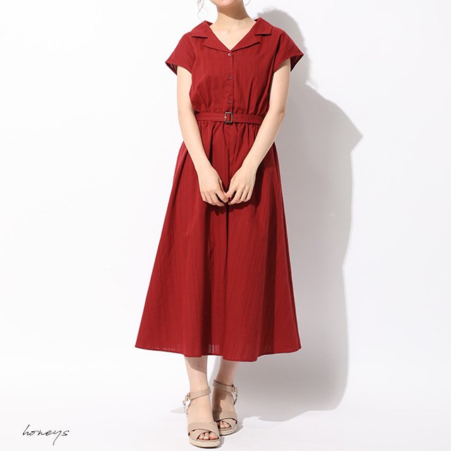 ハニーズ Honeys レトロ感漂う開襟デザインとフレンチスリーブが今年らしい 開襟ワンピース 2980円 T Co Q2wvxilsyd ハニーズ Honeys かわいい プチプラ プチプラコーデ 今日のコーデ Fashion 開襟ワンピース レトロ T Co
