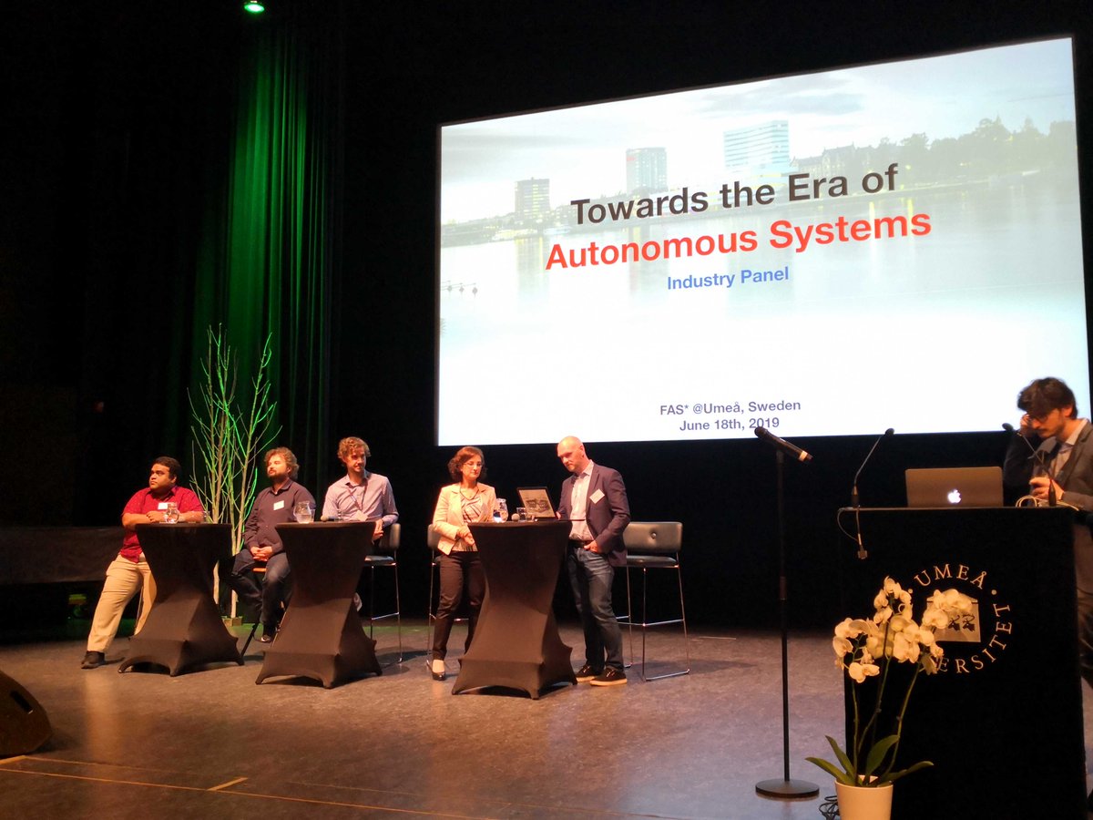elastisys's tweet photo. #Elastisys CTO @JohanTordsson in panel discussion about the future of Autonomous Systems at #ICAC 2019. #cloud #autonomiccomputing #icac #autonomoussystems https://t.co/baUFa1sYV3