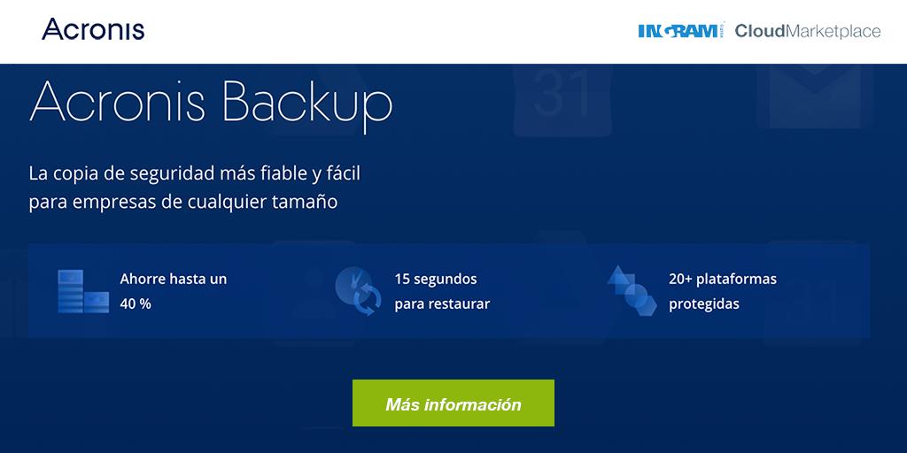 IngramMicroES's tweet photo. #IngramPromo
Acronis Backup: protege todo tu negocio, con copias de seguridad in situ en sistemas remotos, nubes privadas y públicas y en dispositivos móviles.
https://t.co/EkgX964GlI
#Acronis #Backup https://t.co/XWfi7qaKDR