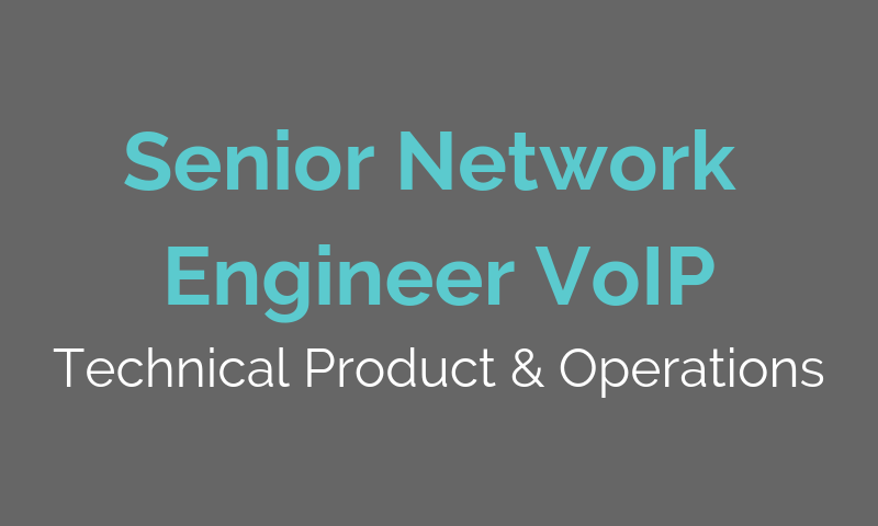 Senior VoIP Engineer wanted with knowledge of soft switches and SBC's in Johannesburg.  Please email your CV plus profile pic to resume@telecoms-academy.co.za.