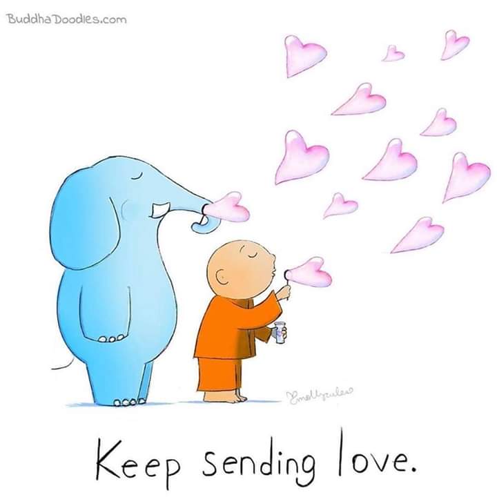 MRT @KariJoys #spirital Keep sending #Love! #JoyTrain #Joy #Love #Kindness #Mindfulness RT @BuddhaDoodles