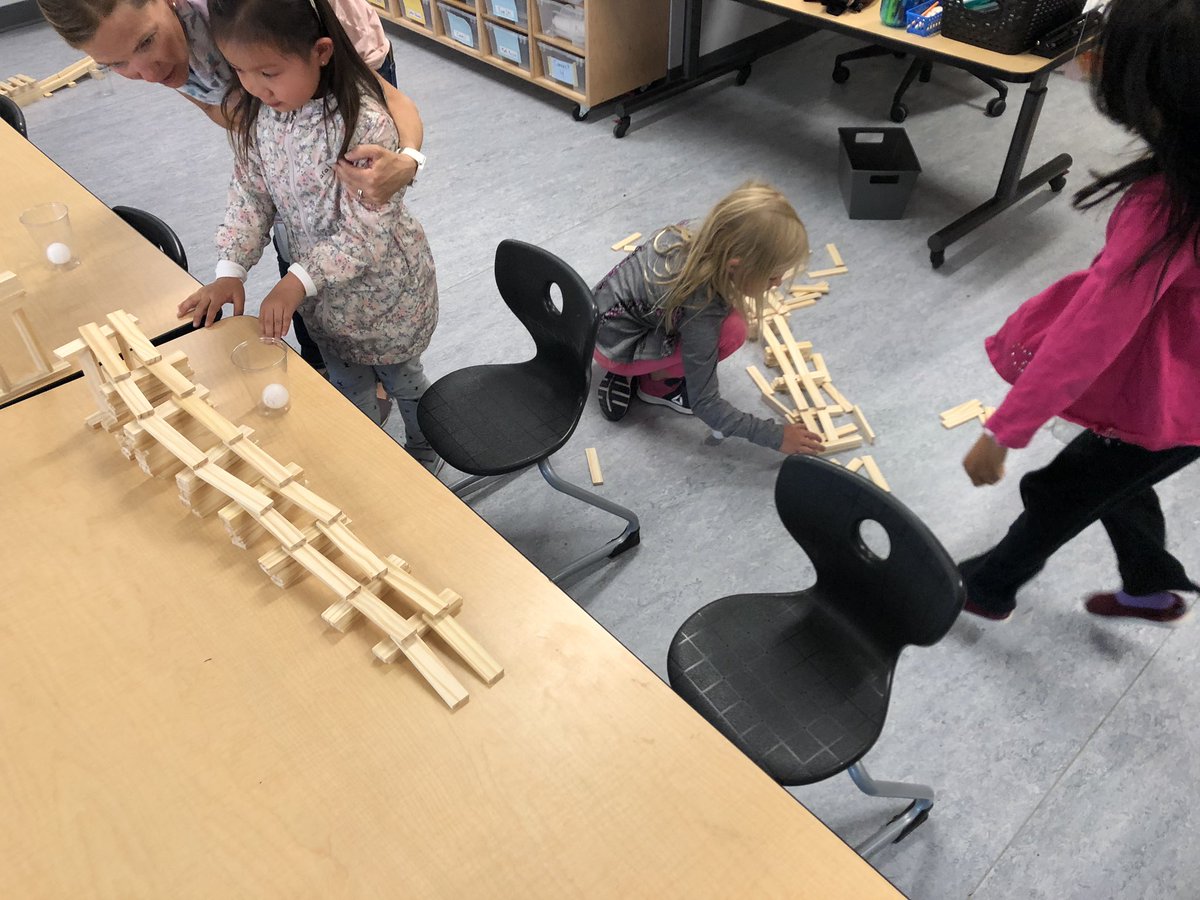 grade1Kearney's tweet photo. Teacher’s Pet visited us this morning! We learned to create marble runs with no fasteners or connectors! https://t.co/yN2Z3H4xmf